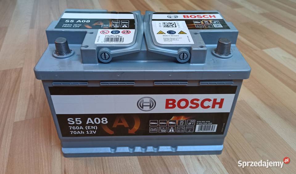 Akumulator BOSCH S5 A08 AGM 12V 70Ah 760A R Myślenice