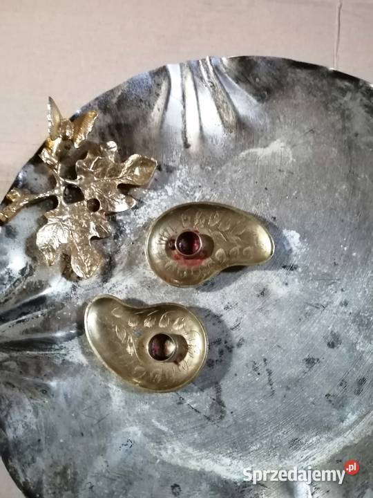 Talerz podstawa ozdoba metal świecznik taca inny kolor Wyskoć