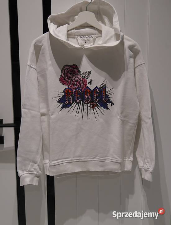 Patrizia Pepe piękna bluza cyrkonie 36 S biały Wrocław