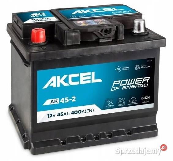 Akumulator Akcel 12V 45Ah 400A L