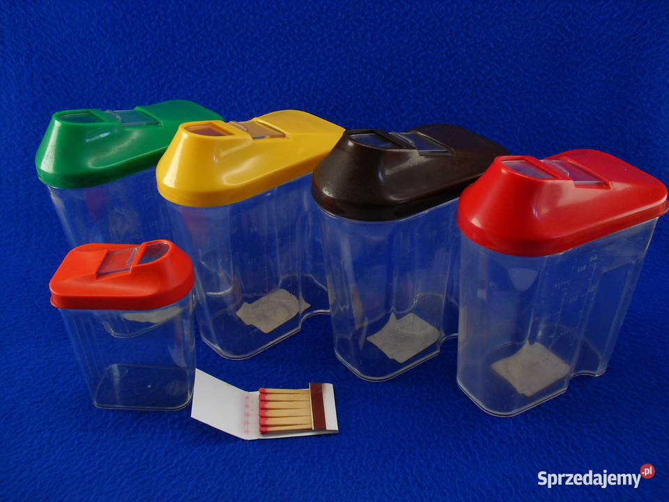 Zestaw pojemników do kuchni wielokolorowy Bielawa sprzedam