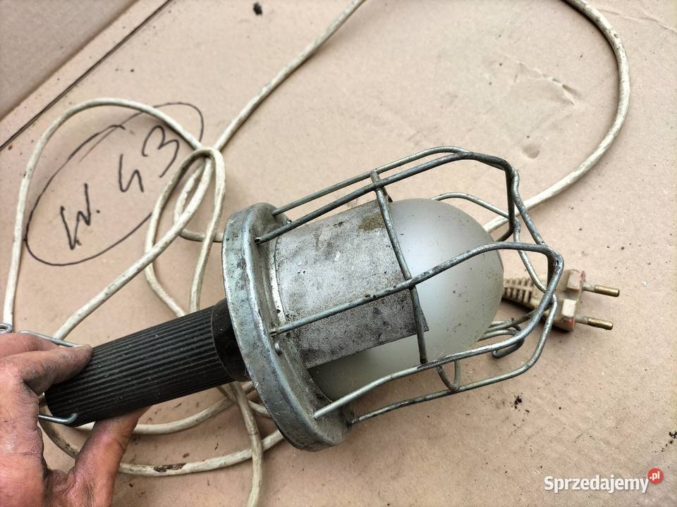 LAMPA WARSZTATOWA PRZENOŚNA PRL Kamień-Kolonia
