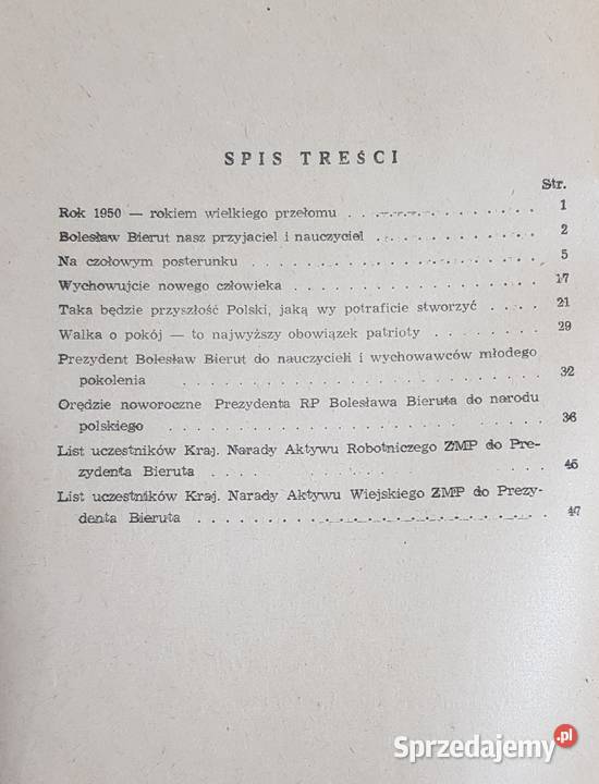Bolesław Bierut 1951 ZMP Rok wydania 1951 Łódź sprzedam