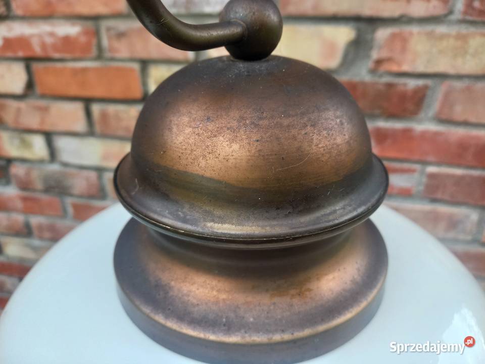 Żyrandol szklany metalowy holenderski z Lampy wiszące zachodniopomorskie Gawroniec sprzedam