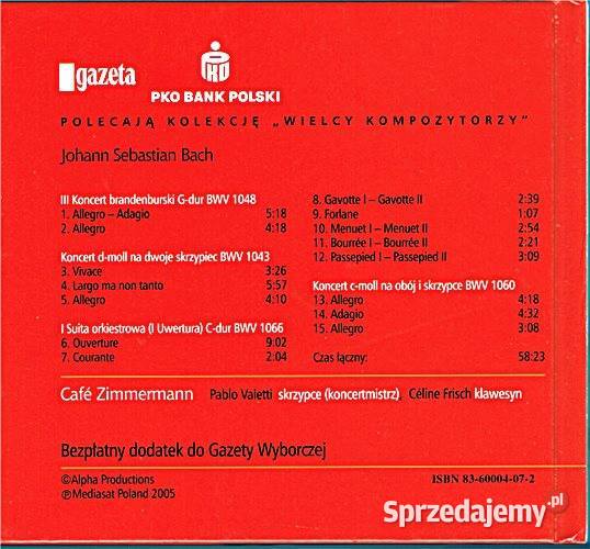 BACH z kolekcji Wielcy Kompozytorzy Gazety CD Chorzów
