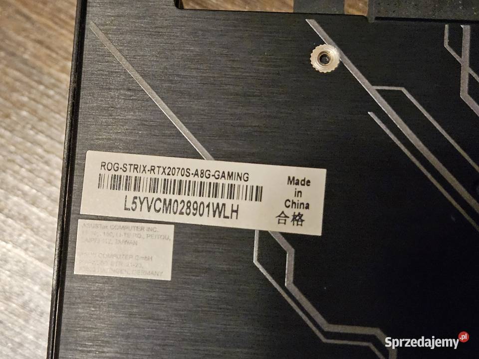 GeForce RTX 2070 SUPER Advanced Edition 8GB śląskie Raszczyce