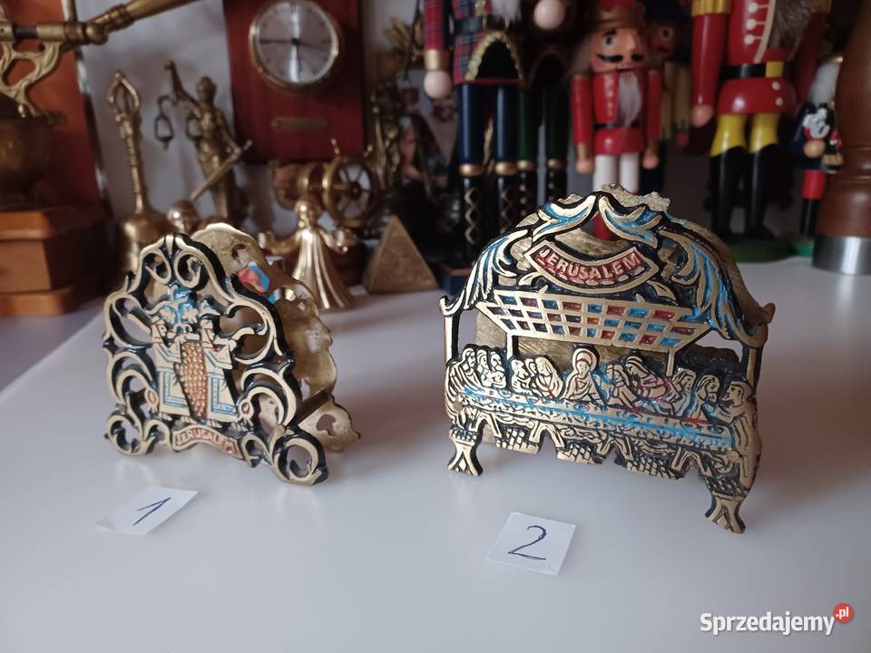 Piękny mosiężny serwetnik JERUSALEM Kolekcja wielkopolskie Poznań
