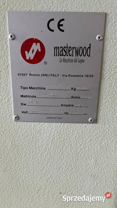 Dłutarka wiertarka pozioma MASTERWOOD Produkcja Wadowice