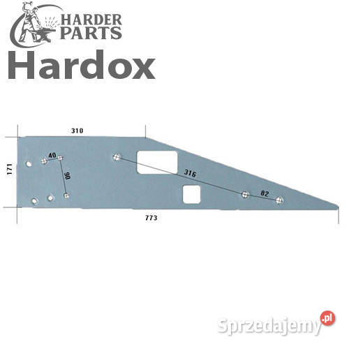 Płoza HARDOX 415301L części do pługa BRIX podlaskie Suwałki