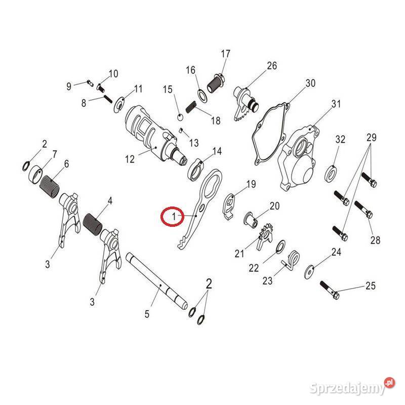 Blokada biegu parkingowego do quada Linhai 38120 Nowy Sącz