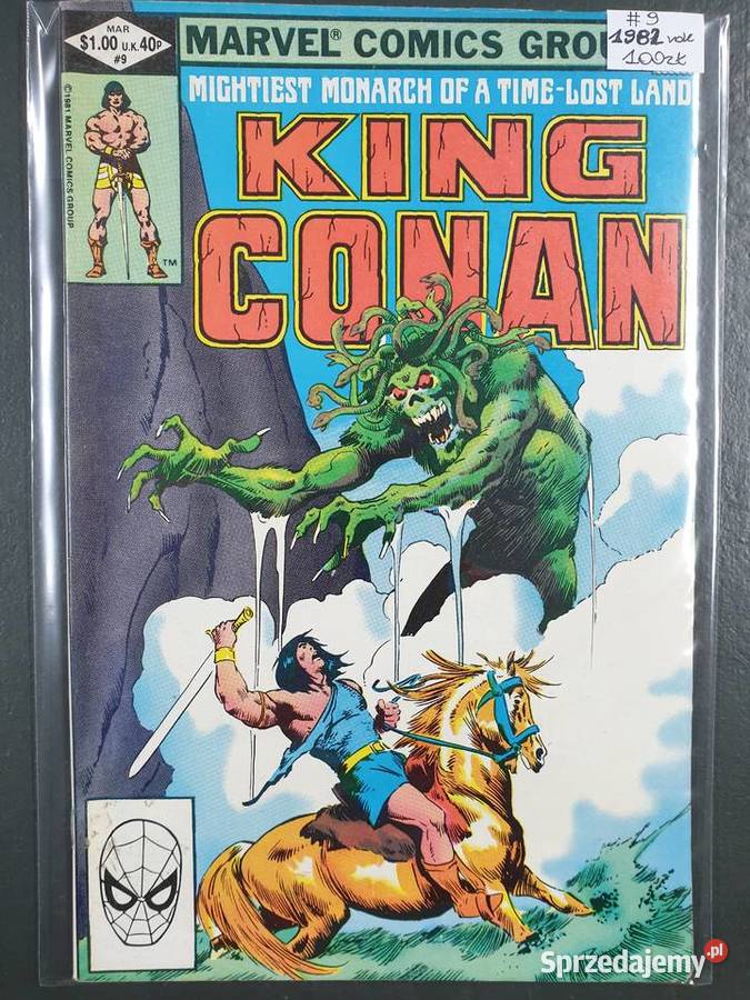 King Conan 9 oryginalnych komiksów Marvel USA fantasy i s-f Gdynia