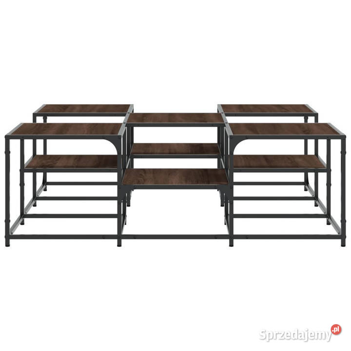 Stolik kawowy kolor brązowy dąb 121x121x40