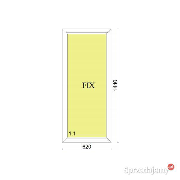 Okno PCV 62x144 FIX sprzedam