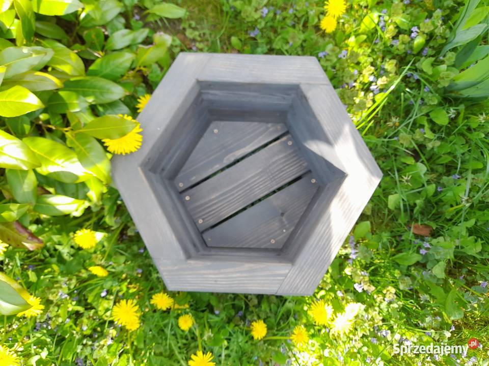 Donica drewniana sosnowa SZEŚCIOKĄTNA Kalety sprzedam