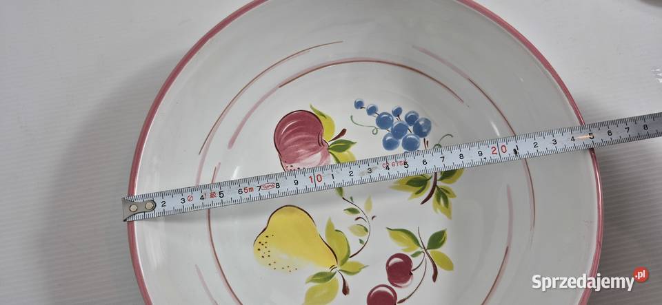 Solidna ceramiczna misa 1 Motyw Owoców Średnica Biłgoraj