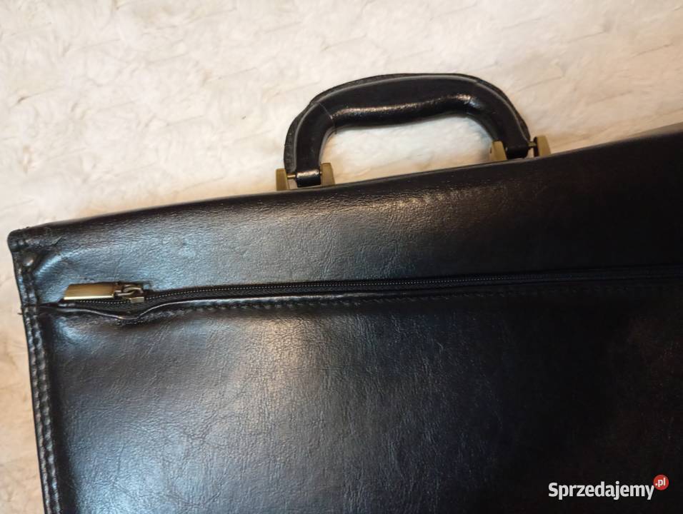 Real Leather Skórzana teczka adwokacka aktówka Do ręki  Kraków