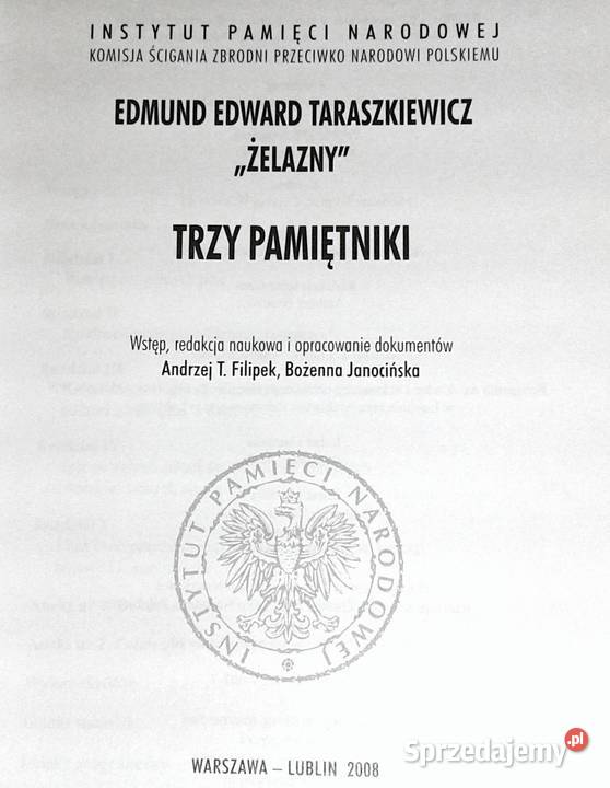 Trzy pamiętniki Edmund Edward Taraszkiewicz lubelskie Chełm