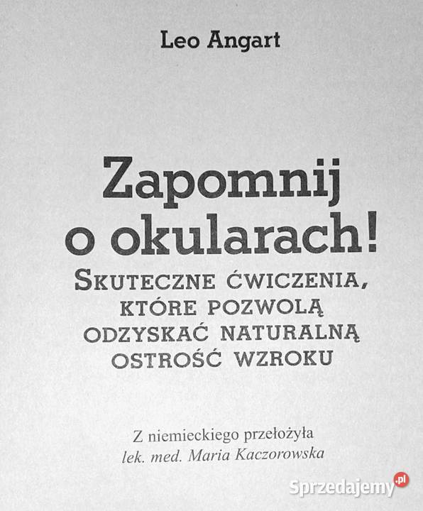 Zapomnij o okularach Leo Angart