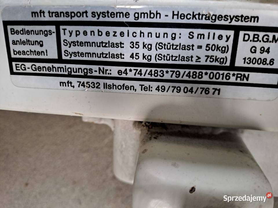 Bagaznik rowerowy na hak