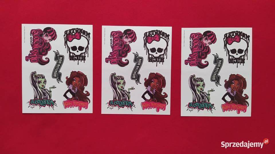 Tatuaże Monster High NOWE DUŻA ILOŚĆ Rabat Olkusz