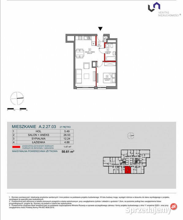 Mieszkanie Katowice Słoneczna 5061m2 2pok