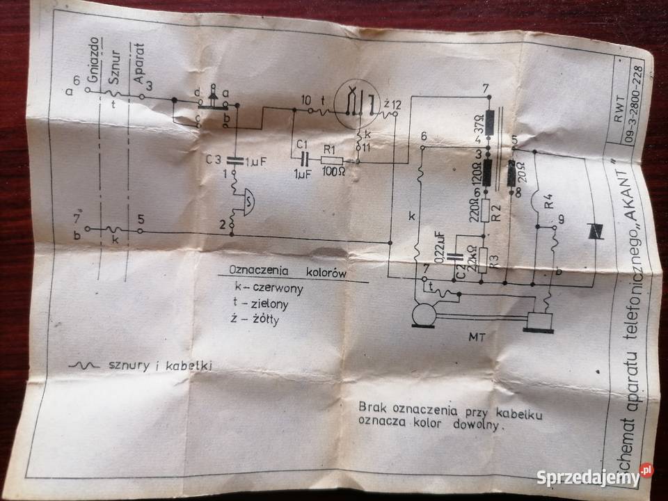 Unikatowy Telefon Polski firmy RWT model Akant Kraków