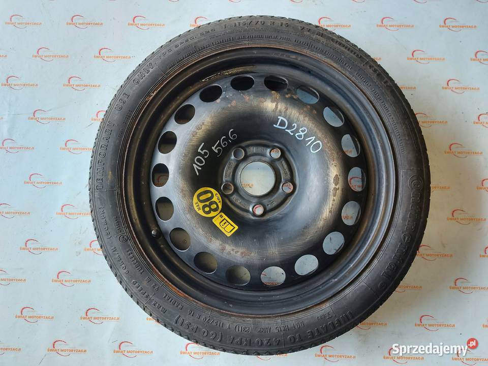 OPEL ASTRA J K koło dojazdowe 1157016 92M 5x105 Kielce