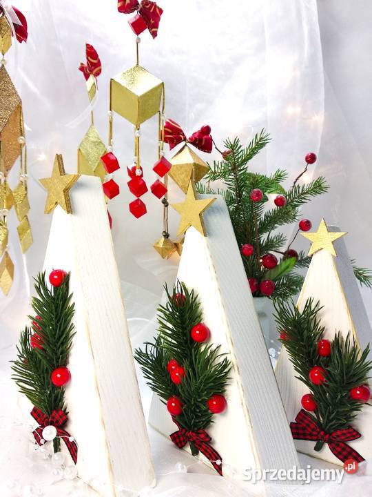 Ręcznie robione choinki z drewna dekoracja Wrocław sprzedam