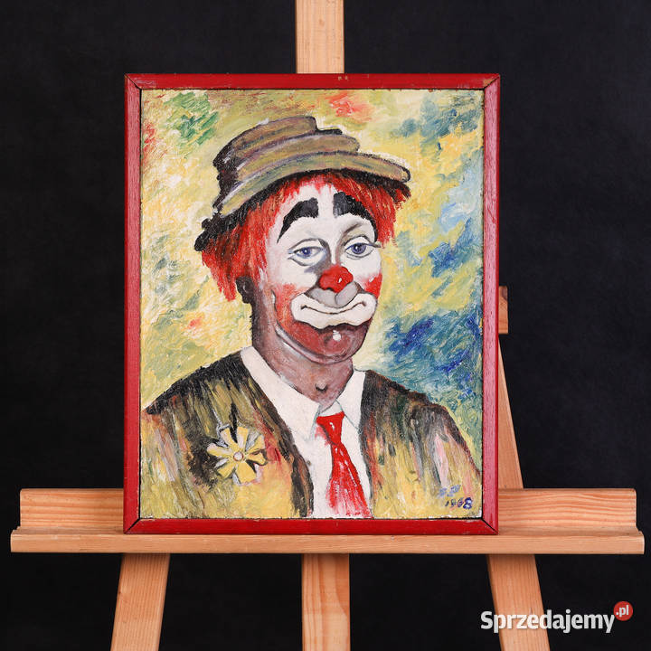 ARTexpert Obraz na płycie portret klamun Malarstwo