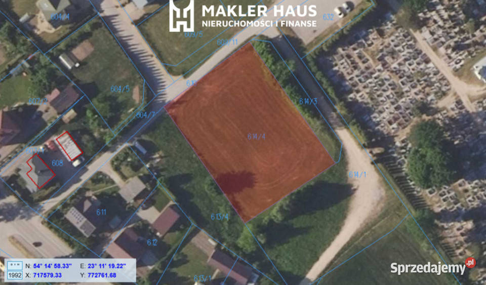 Działka usługowa 13U branża pogrzebowa i handel Puńsk