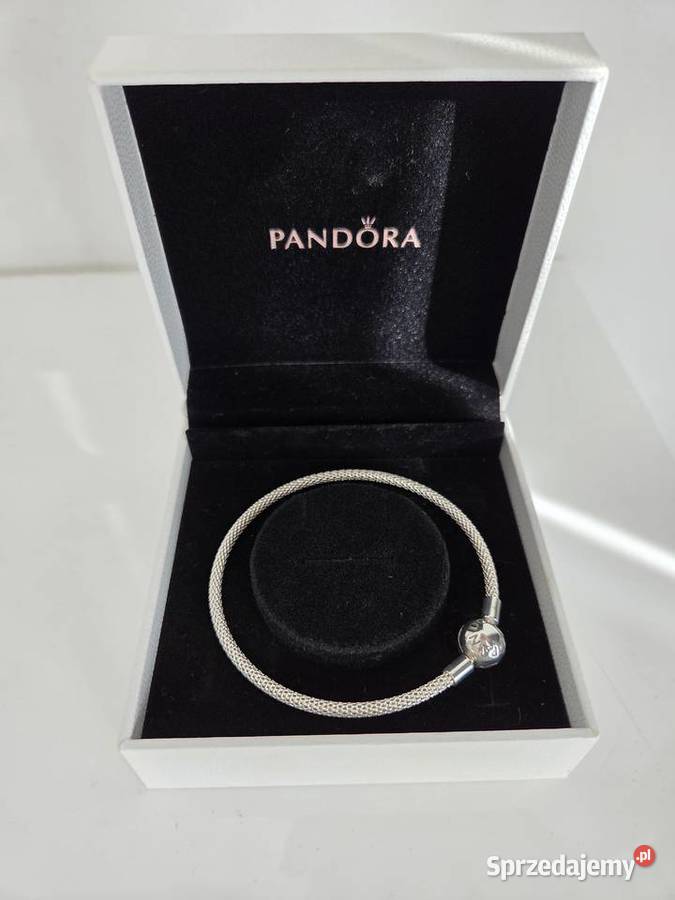 Bransoletka bangle z logotypem Pandora na srebro Liszki