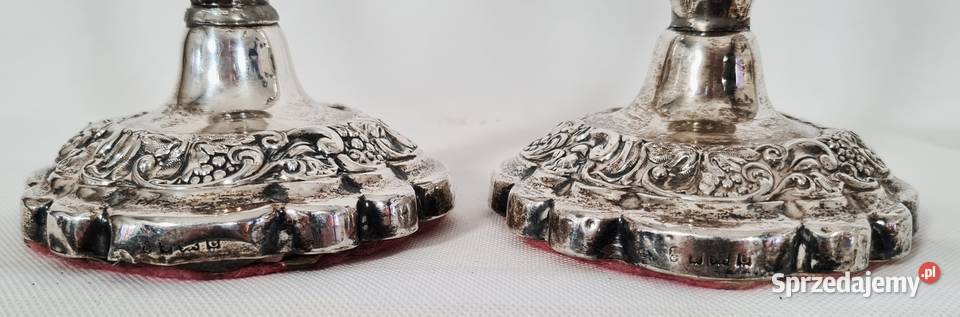 Para świeczników srebro 1927 067 Warszawa