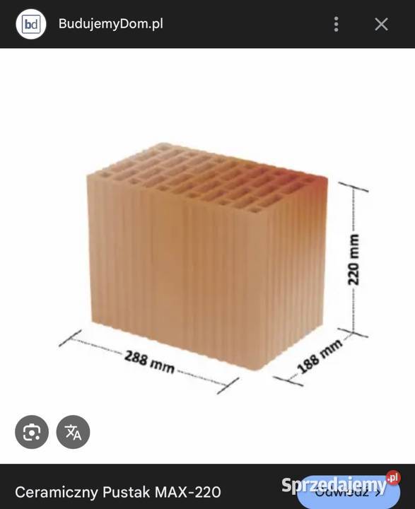 Pustak ceramiczny Wienerberger 220