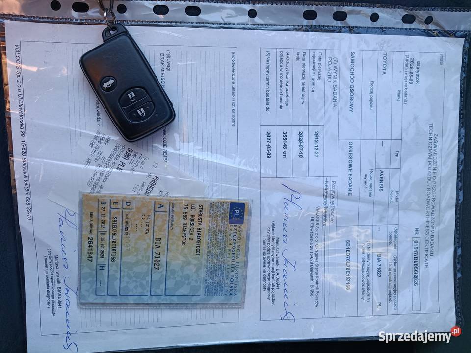 Toyota Avensis III T27 Keyless Panorama 20 D4D Białystok