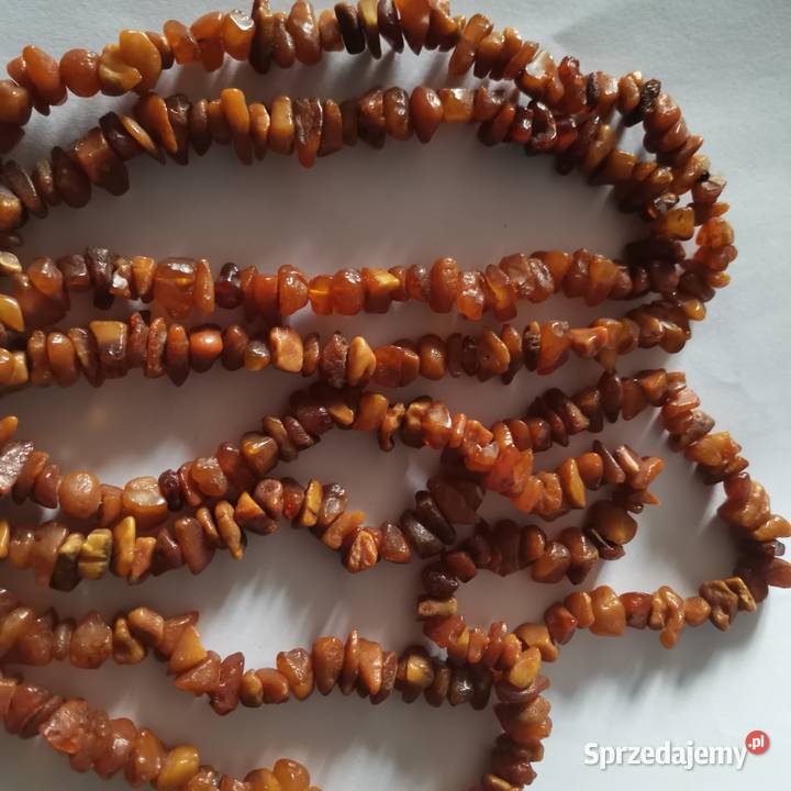 Naszyjnik bursztynowy bursztyn koniak Częstochowa sprzedam