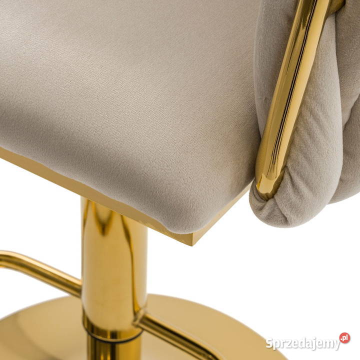Hoker beżowozłoty krzesło barowe Luxury Glamour Golkowice