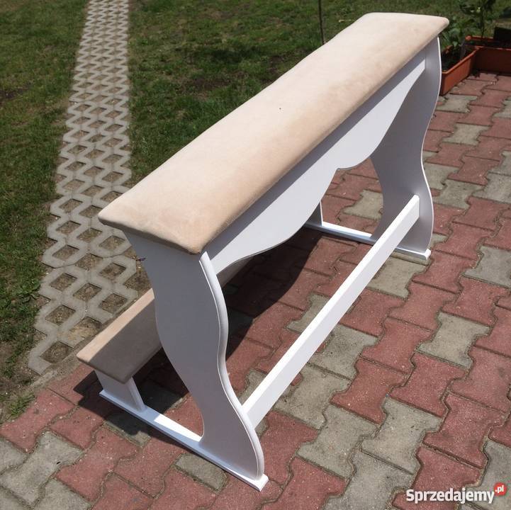 Klęcznik biały podwójny eco skóra ślub