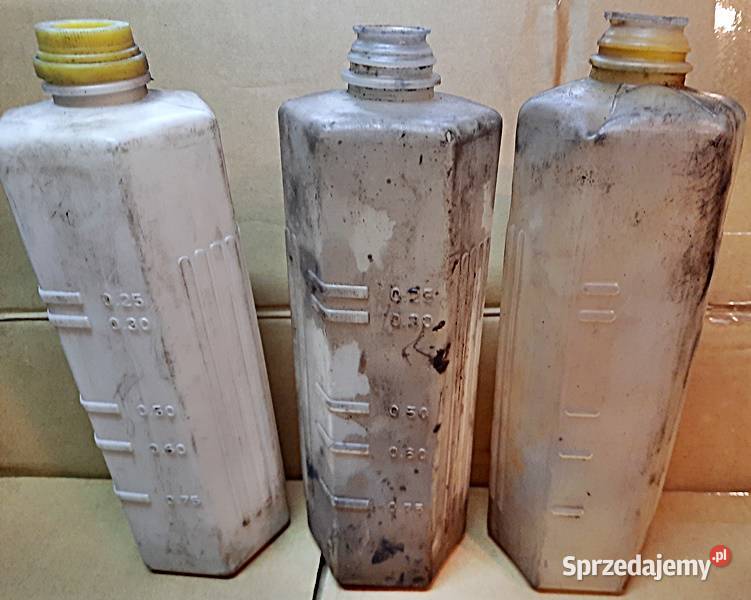 Butelki oleju CPN 3 sztuki z PRL Ostrów Wielkopolski