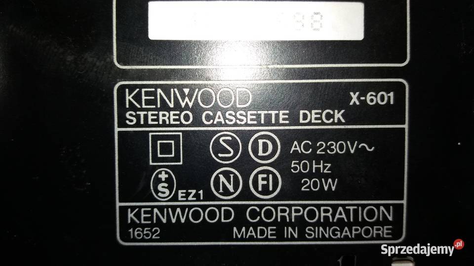 sprzedam dek kasety kenwood x601 Chrząstawa