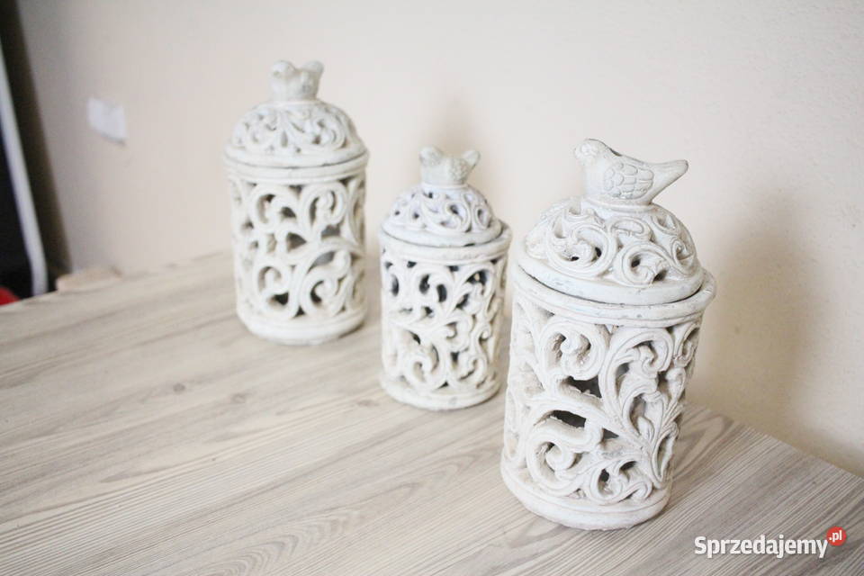 Lampiony 3 sztuki ładne zdobienie śląskie Pszczyna