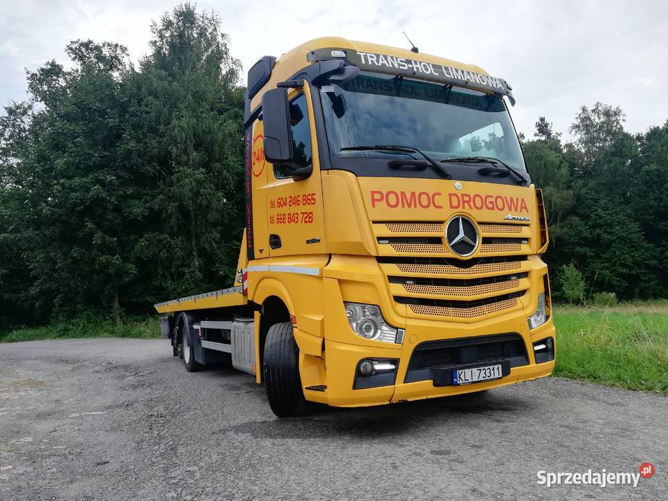 Pomoc Drogowa Laweta Mercedes Actros Euro 6 sprowadzony Limanowa