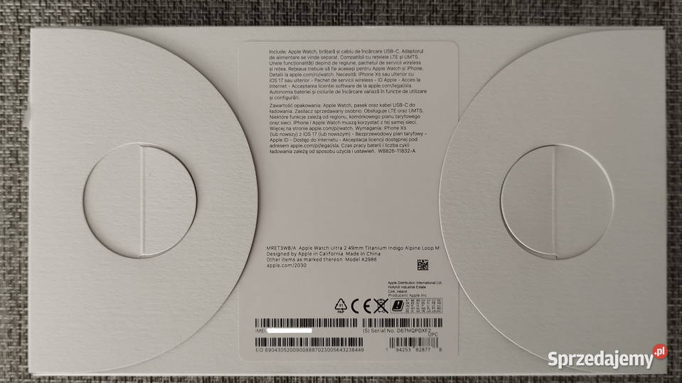 Apple Watch Ultra 2nd Gen 49mm Titanium na rękę Zegarki Poznań