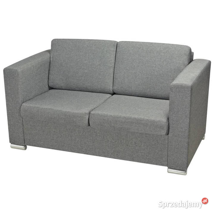 2 osobowa sofa tapicerowana jasnoszara WM243580 Sofy i kanapy Warszawa