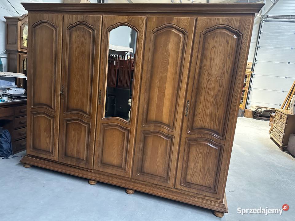 Dębowa sypialnia łóżko 160 szafki komoda szafa