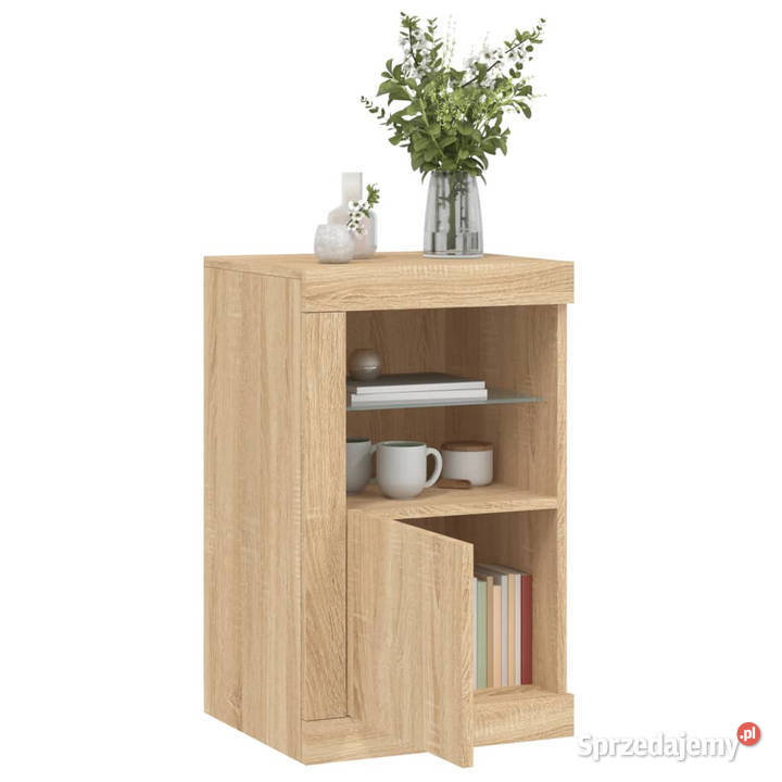 Szafki z LED 2 dąb sonoma materiał Pozostałe Warszawa