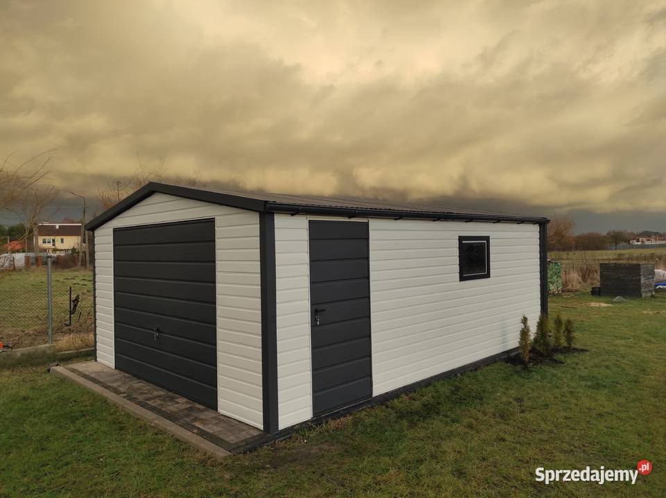 Garaż blaszany trzy bramy 12x6 12x5 6x6 6x5 z sprzedam