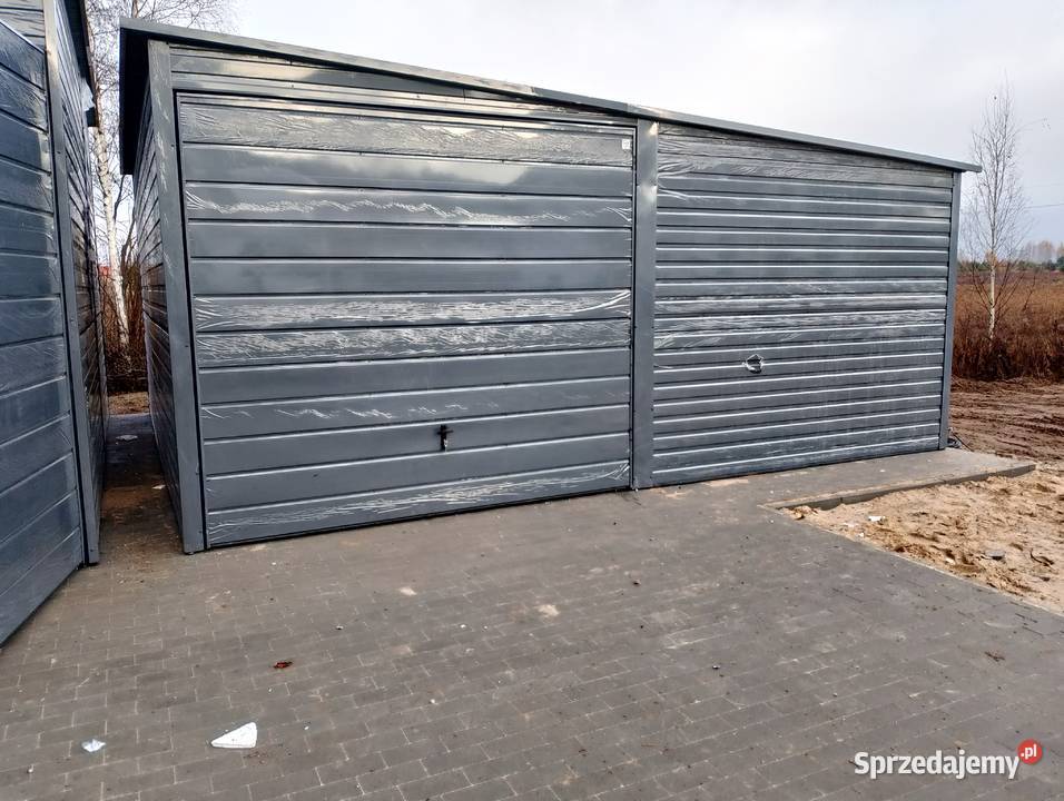 Garaż Blaszany GRAFITOWY 2 Bramy Blaszak Garaże Ciechanów