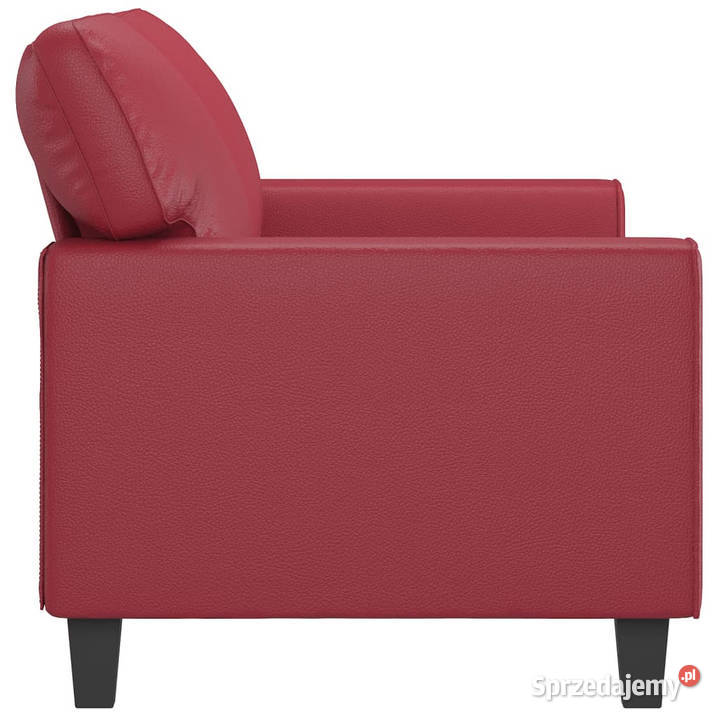 2osobowa sofa winna czerwień 140 sztuczna skóra Warszawa