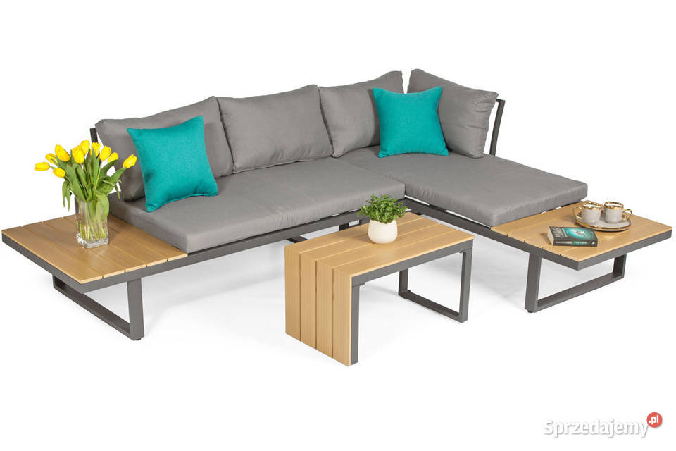 Narożnik ogrodowy aluminiowy Kameleon szary Złoczew