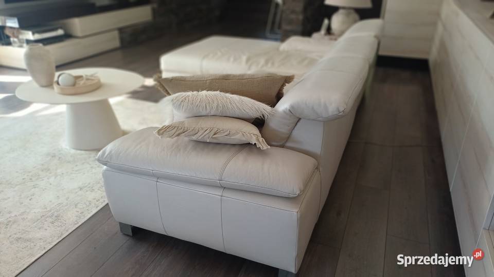 Sofa skórzana 32 w kolorze ecru